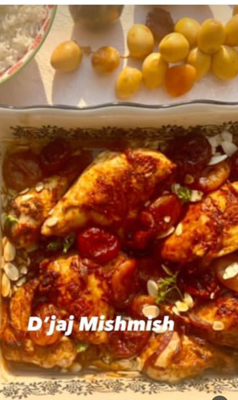 D’jaj Mishmish Chicken with Dried Fruits