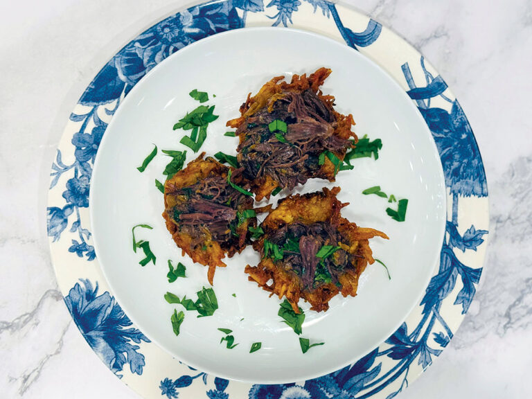 Slow Braised Beef Cheeks & Latkes