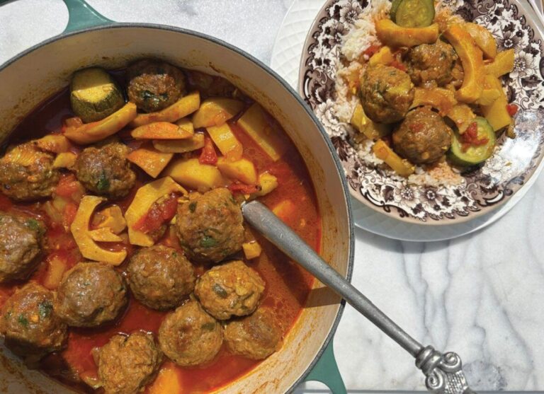 Cloudy with Meatballs and Artichoke Stew
